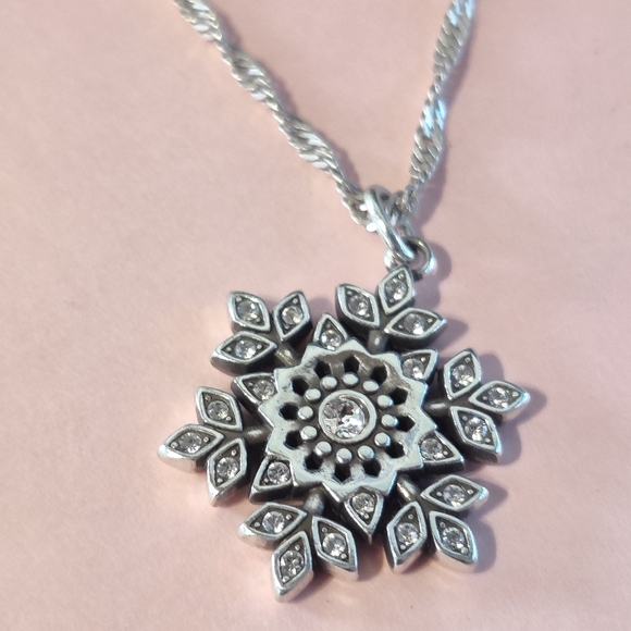 Brighton Swarovski Crystal Glint Snowflake Necklace - Picture 3 of 6